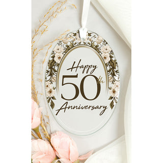 50th Anniversary Glass Ornament