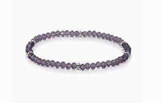 My Fun Colors Mini Crystal Bracelet Amethyst Silver Accent