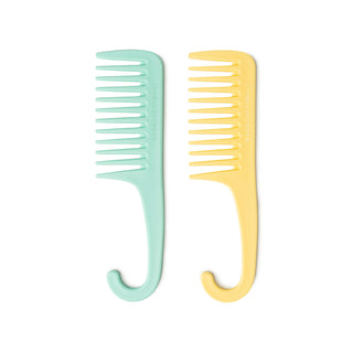 Lemon Lavender Knot Today Detangling Shower Comb Teal/Yellow
