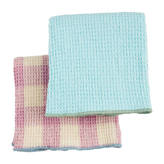 Mudpie Waffle Towel Set Blue
