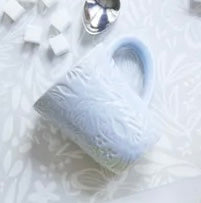 Floral Handcrafted Mug Blue