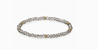 My Fun Colors Mini Crystal Bracelet Black Diamond Gold Accent