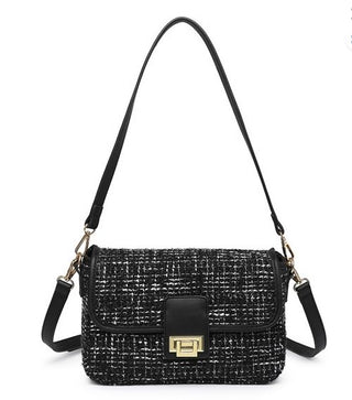 Jen & Co Elodie Tweed Crossbody Black M2169