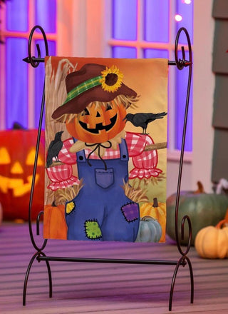 Jack the Scarecrow Burlap Garden Flag