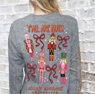 Simply Southern Long Sleeve Nutcracker Charcoal Heather