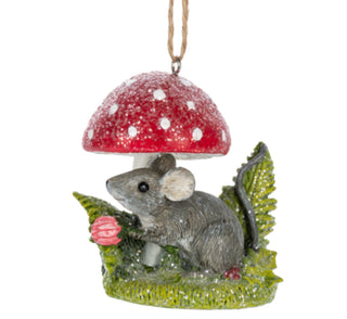Ganz Mushroom & Mouse Ornament Style 1