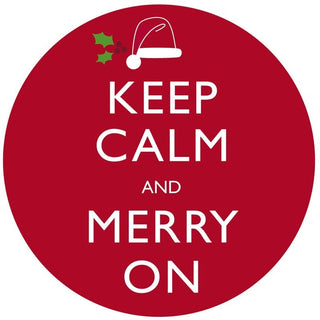 Keep Calm & Merry On Car Coaster Set