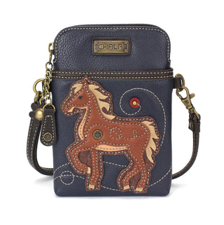 Chala Cellphone Crossbody Horse Navy 827