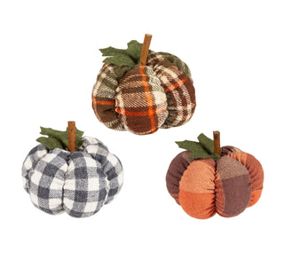 Plaid Plush Pumpkins