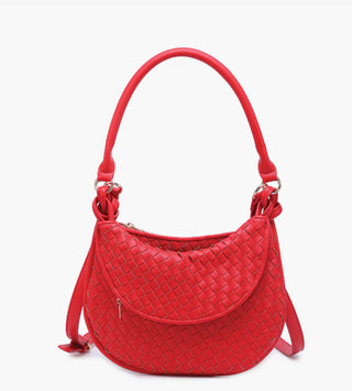 Jen & Co Kaylor Woven Crossbody Red M2686