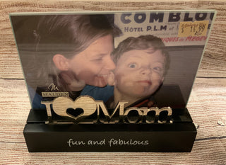 I Love Mom Platform Photo Frame