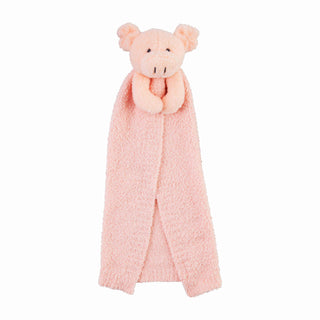 Mudpie Pig Chenille Lovey Blanket