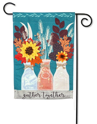 Autumn Milk Bottles Garden Flag