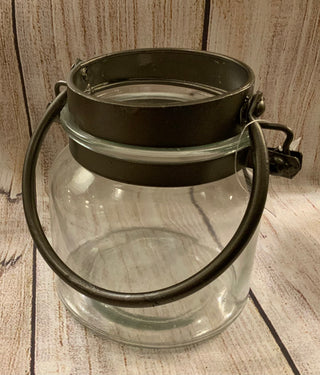 Glass Jar w/Metal Bale