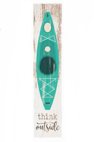 Think Outside Canoe Block Sign