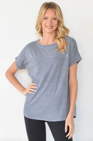 Sew In Love Scoop Neck Tee Navy