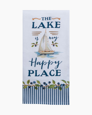 The Lake is My Happy Place Towel