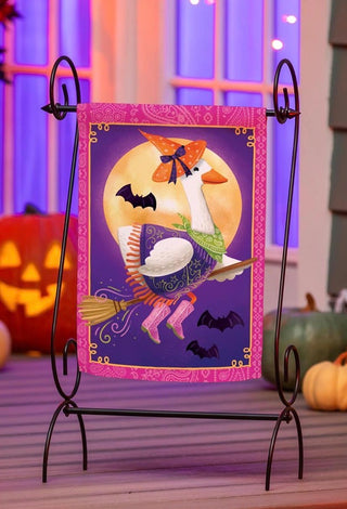 Witchy Goose Garden Flag