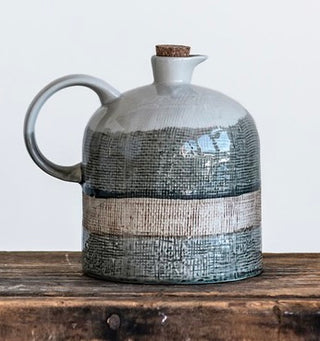 Reactive Glaze Jug w/Cork
