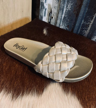 Corkys Extra Sandal Washed Gold Metallic