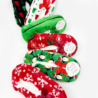 Christmas Theme Fuzzy Slippers