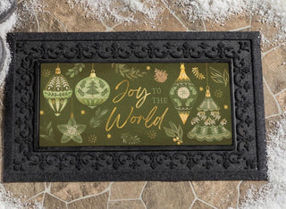 Shades of Emerald Flocked Coir Switch Mat
