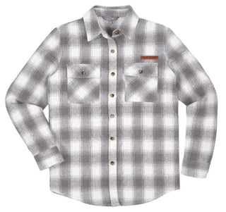 Simply Southern Shacket Plaid Gray