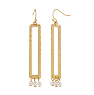 Whispers Rectangle with Faceted Dangle WN003066
