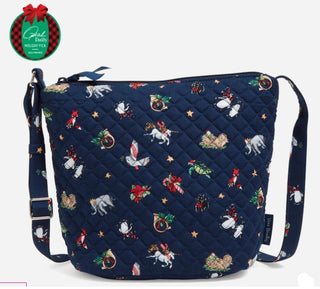 Vera Bradley Bucket Crossbody Snow Globe Motifs