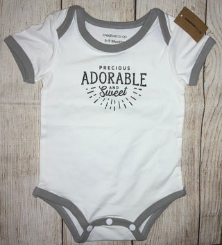 Creative Co-op Onesie Precious Adorable & Sweet
