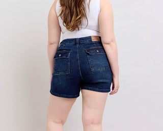 Judy Blue High Waist Back Flap Pocket Shorts 150304