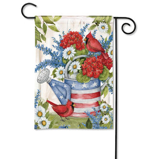 Stars & Stripes Watering Can Garden Flag