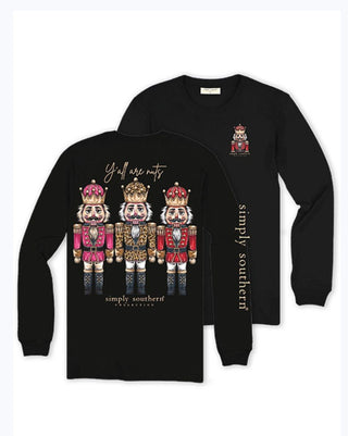 Simply Southern Long Sleeve Tee Nutctacker Black