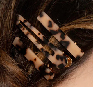 Howard’s 3 Piece Isolde Hair Clip Set Classic Tortoise