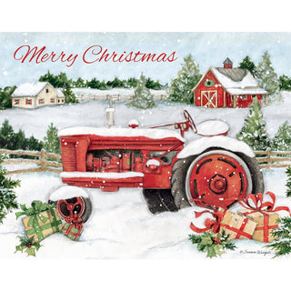 Lang Snowy Tractor Boxed Christmas Cards