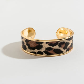 Howard's Leopard Print Gold Cuff Bracelet 25009