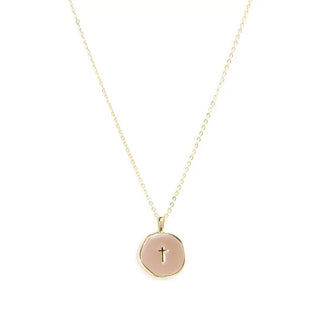 Splendid Iris Tiny Cross Necklace Spice
