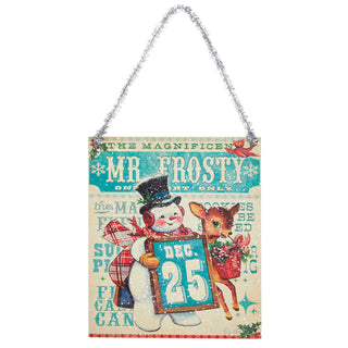 Vintage Christmas Poster Ornament