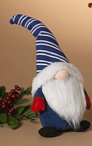 Holiday Blue Fabric Gnome