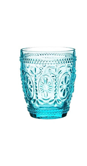 Decorative Teal Glass Votive