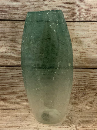 Crackled Glass Lighted Vase