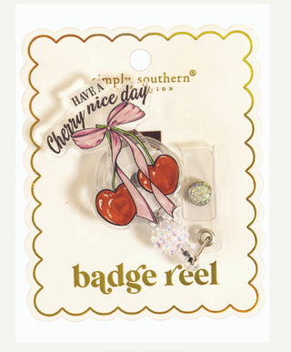 Simply Southern Badge Reel Cherry