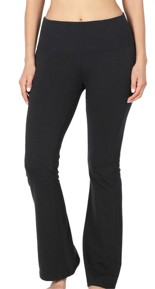 Zenana Fold Over Flare Yoga Pants