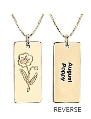 Alexa’s Angels Birth Flower Necklace August