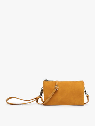 Jen & Co Riley Crossbody Mustard Suede M013SDE