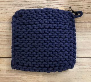 8” Square Crochet Cotton Potholder