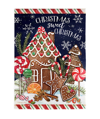 Sweet Christmas Garden Suede Flag