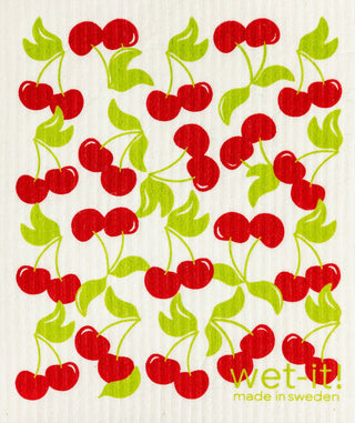 Wet It! Sweet Cherries Swedish Dishcloth
