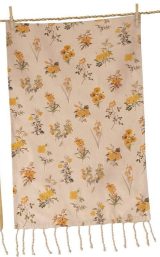 Vintage Yellow Flower Towel