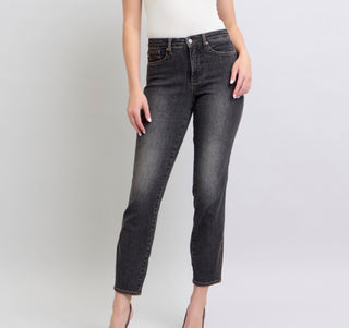 Judy Blue Mid Rise Tummy Control Slim Black 88902